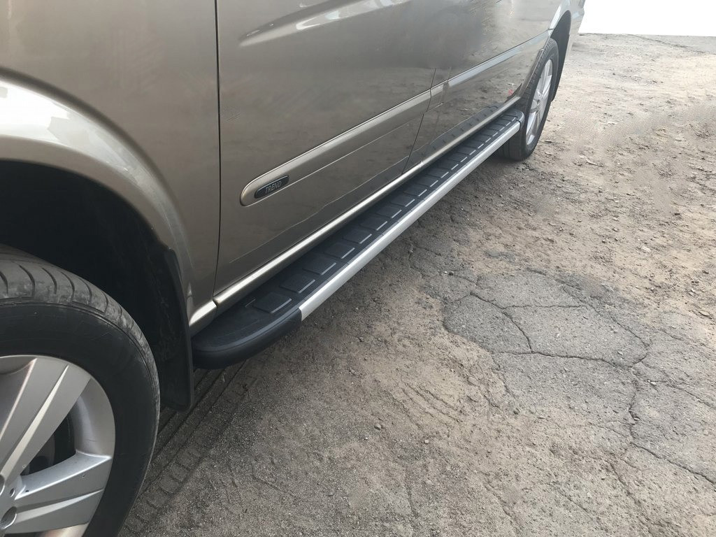 Бокові пороги Duru (2 шт. Алюміній) Довга (ExtraLong) для Mercedes Vito W639 2004-2014 рр