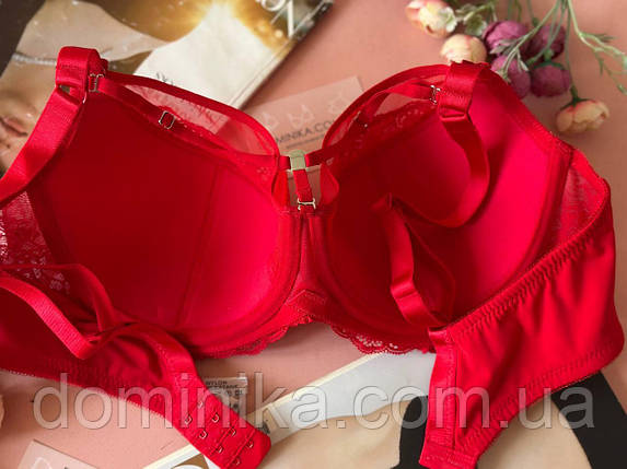 85/90D Бюстгальтер напівпоролон з портупеєю червоний, фото 2