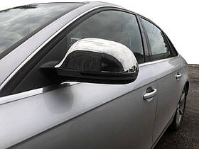Накладки на дзеркала 2009-2012 (2 шт. нерж) для Ауди A6 C6 рр