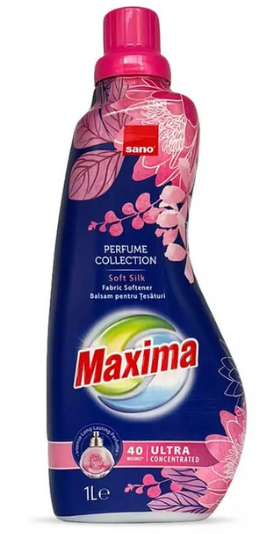 Суперконцентрований ополіскувач для білизни Sano Maxima Soft Silk 1л