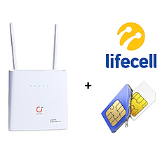 Стаціонарний Wi-Fi роутер 4G Olax AX9 Pro з АКБ 4000mAh та SIM-картою Lifecell