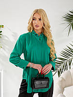 Блуза ХІТ ПРОДАЖІВ, арт 454, колір блузи зелений / ізумрудний