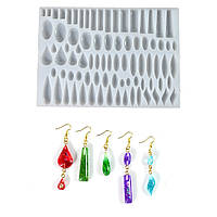 Силіконова форма Finding Молд кабошони камінчики під заливку смолою Білий 206 мм x 146 мм x 10 мм