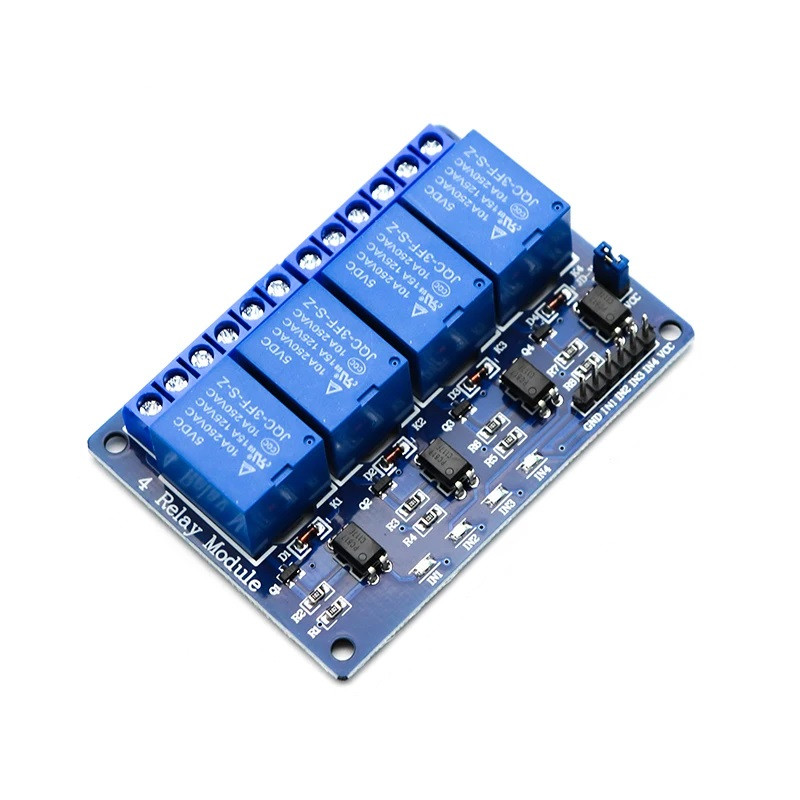 Реле з оптопарою 4 канали 24VDC IN / OUT 10A 30VDC 250VAC модуль керування навантаженням