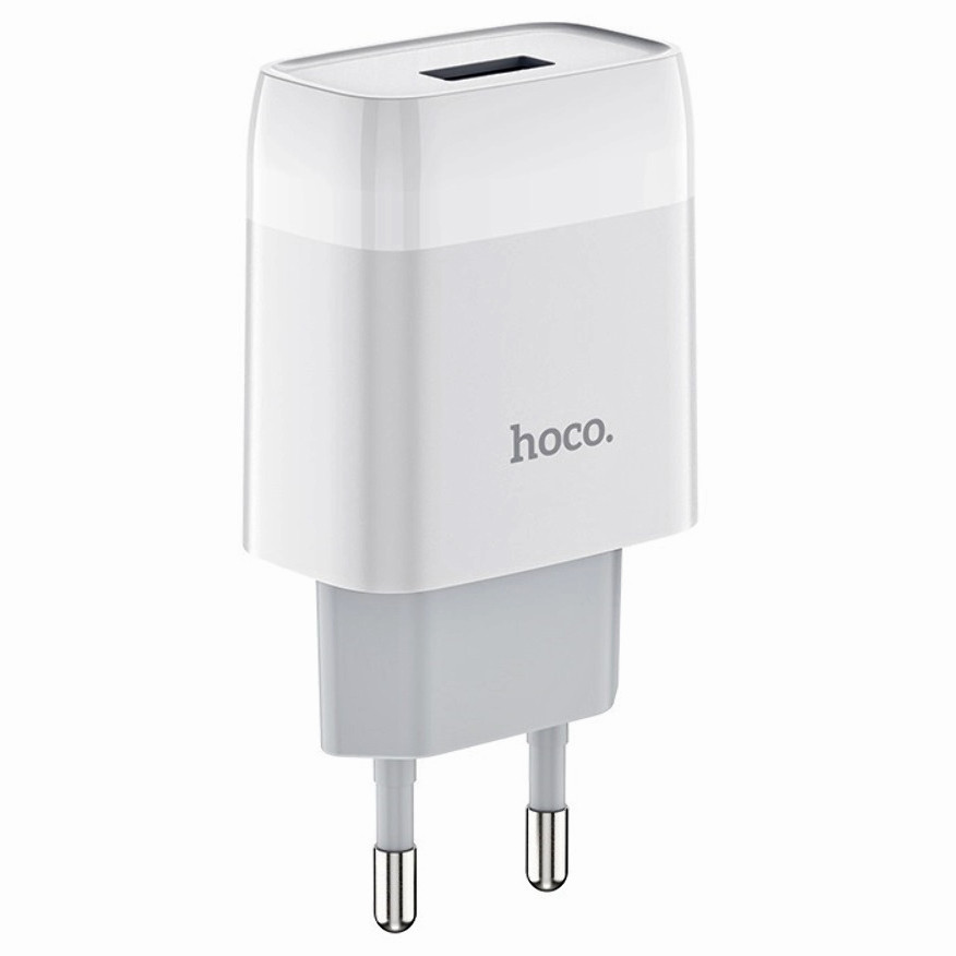 Мережевий зарядний пристрій Hoco C72A USB білий