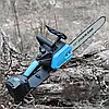 Ланцюгова пила з шиною 12 дюймів і 2 акумуляторами 48 В кейсі Electric Saw Blue, фото 4