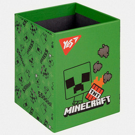 Підставка для ручок картонна квадратна Yes Minecraft 8*8см зелена