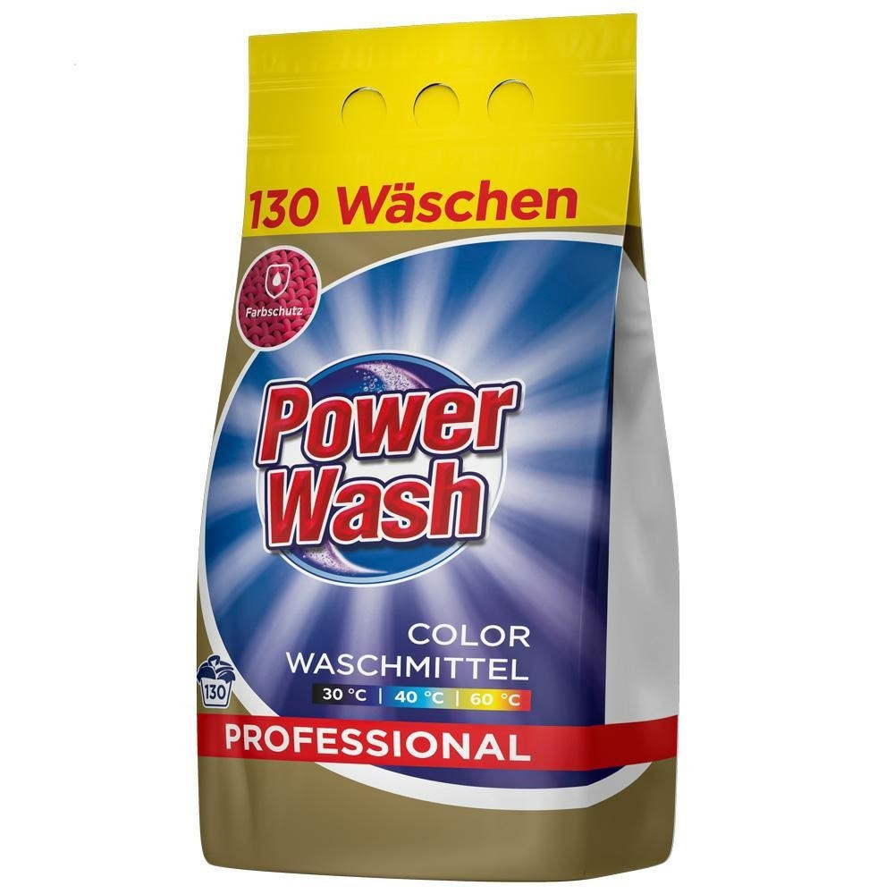 Пральний порошок Power Wash Color Кольоровий 7.8 кг 130 прань