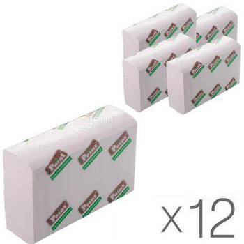 Рушники паперові вузькопанельні ZZ Luxe білі 2-шар 170 шт Eco Point Ящик 12 уп