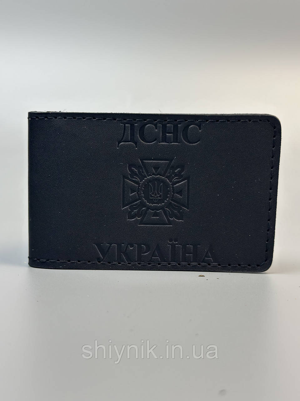 Шкіряна обкладинка для посвідчення ДСНС чорний