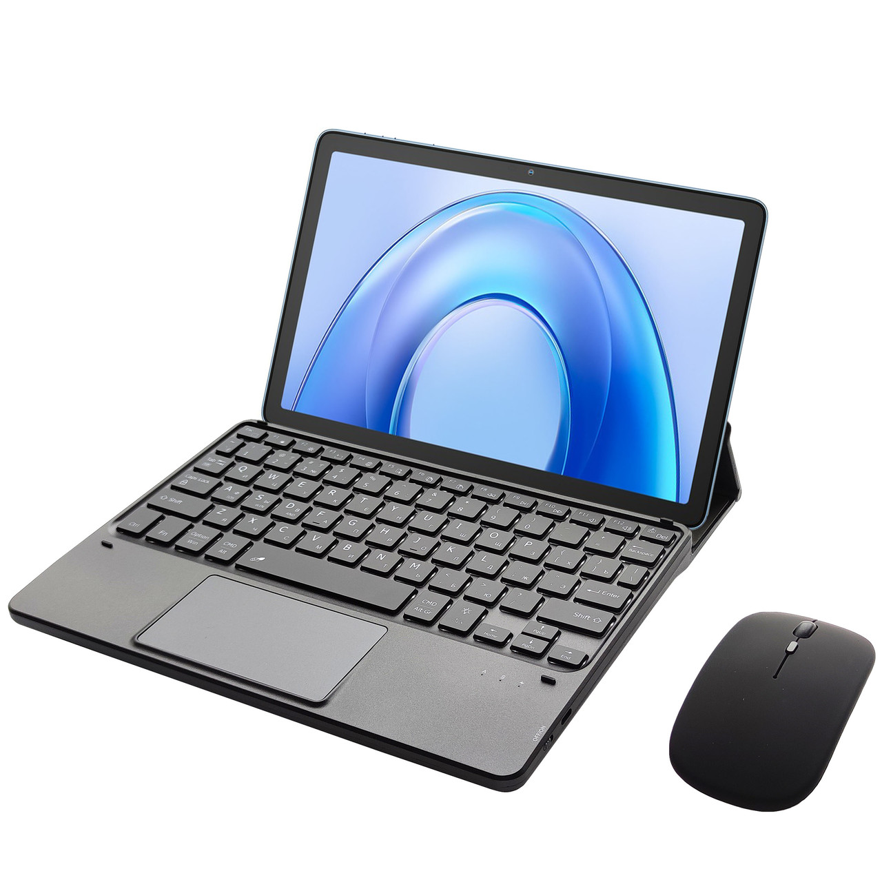 Клавіатура-підставка бездротова Smart Keyboard + Мишка для Blackview Tab 30 Ukr+Eng Black, фото 1