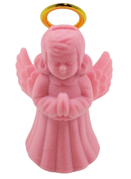 Футляр для каблучки оксамитовий "Янголятко" рожевий 137, фото 1