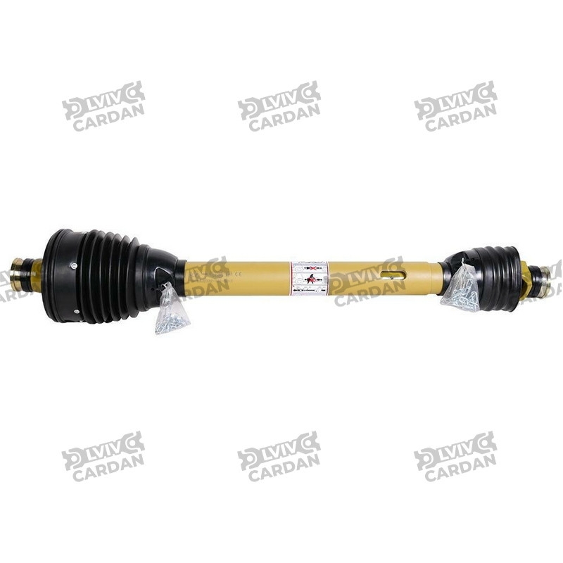 Карданний вал ширококутний 23.8х91/27х74.6, L=1750мм, 6/6, 460Нм, (T4-WAJ2327-151-66-T)