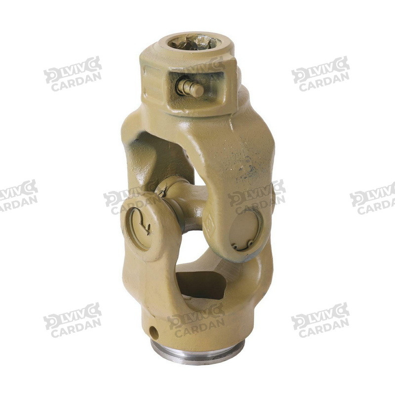 Сільгосп шарнір - хрестовина 23.8x61.3, 6 шліців 34.9 мм, труба лимон 344, 270 Нм (JS2361-6-L344)