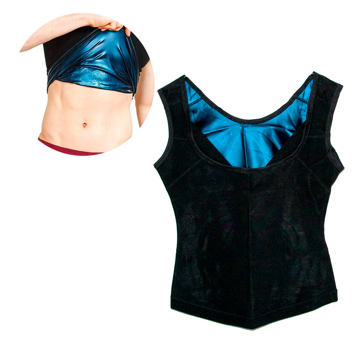 Майка термо майка чоловіча Sweat Shaper Розмір M/L, Чорний, жиросжигающая майка для тренувань