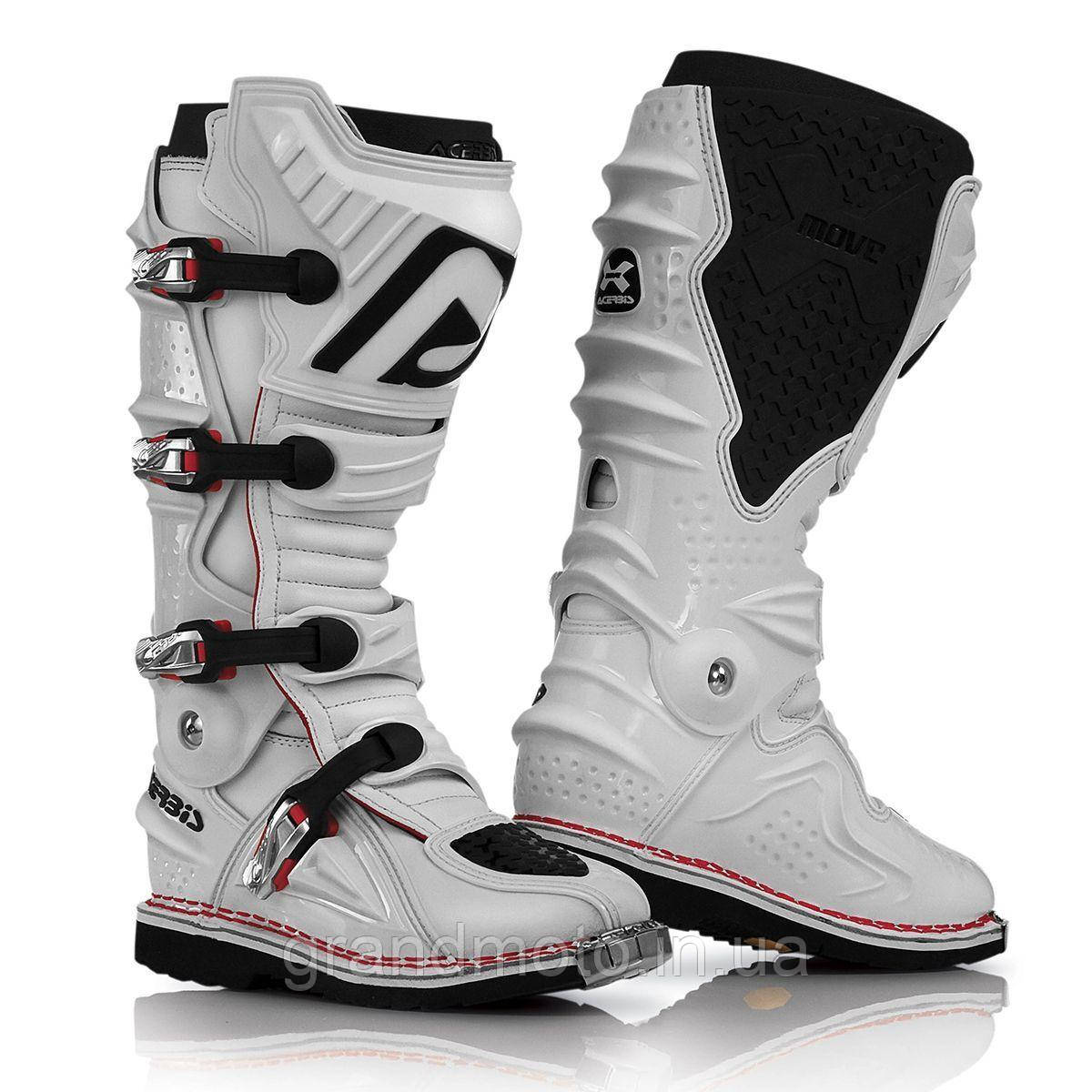 Кросові мото-боти ACERBIS X MOVE 2.0 BOOTS WHITE розмір 45