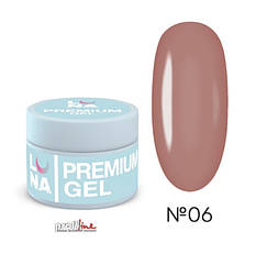 Гель для нарощбвання нігтів LUNAmoon Premium gel 15мл,№6