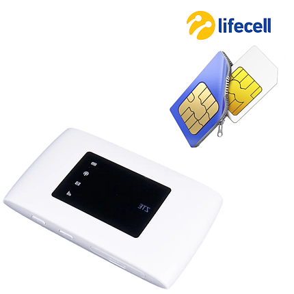Портативний роутер 4G ZTE MF920U із SIM-картою Lifecell, фото 1