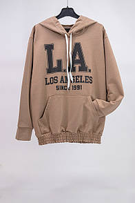 Худі підлітковий під гумку для дівчинки з принтом двунитка