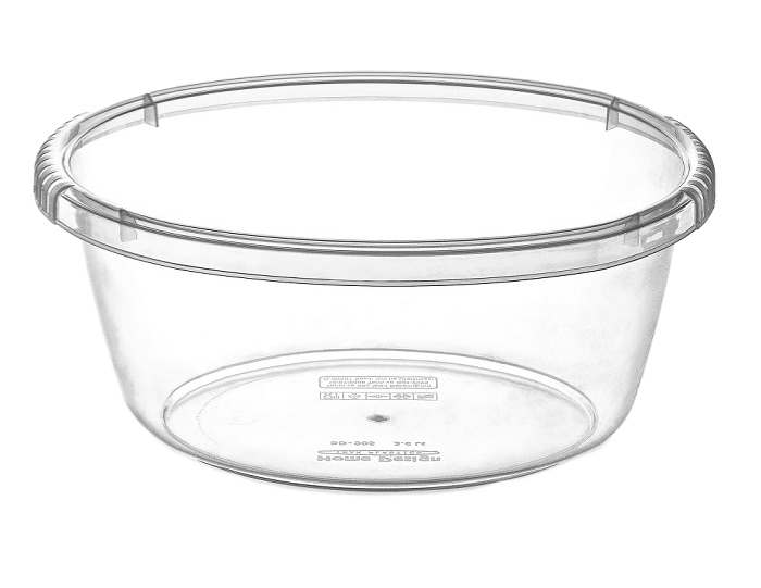 Таз круглий 2,6 л прозорий