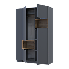 Шафа для одягу з нішею та етажеркою Дейл 2 ДСП 143,2х52х220, фото 4