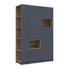 Шафа для одягу з нішею та етажеркою Дейл 2 ДСП 143,2х52х220, фото 3