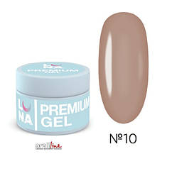 Гель для нарощбвання нігтів LUNAmoon Premium gel 15мл,№10