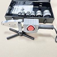 Паяльник для пластикових труб, 850/1850 Вт, 0-300 ° C, насадки 20, 25, 32, 40, 50, 63 мм, металевий кейс