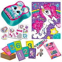 Набір для творчості Bunny surprise "Vladi Toys" (пазли, 50 карток, наклейки, блокнот) VT 8080-14 Рожевий