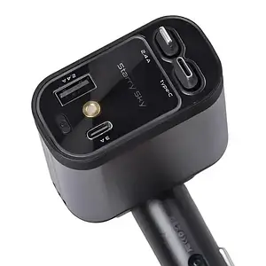 Автомобільний зарядний пристрій з портами USB/Type-C та висувним кабелем