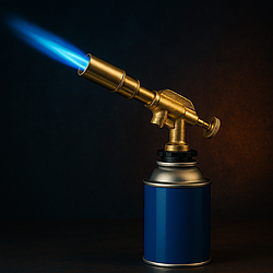 Газовий пальник XJ 1600 Вт - посилена, латунь, витрата 120 г/год, цанговий балон