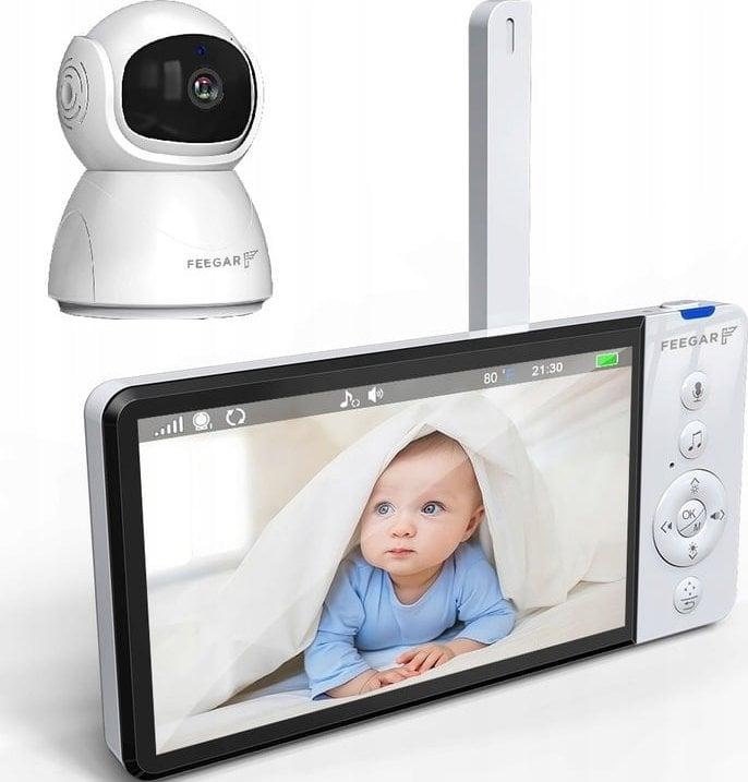 Няня Mbg Line ЕЛЕКТРОННА НЯНЯ Feegar КАМЕРА РОТАЦІЯ LCD 5'' 5000mAh ZOOM Запис