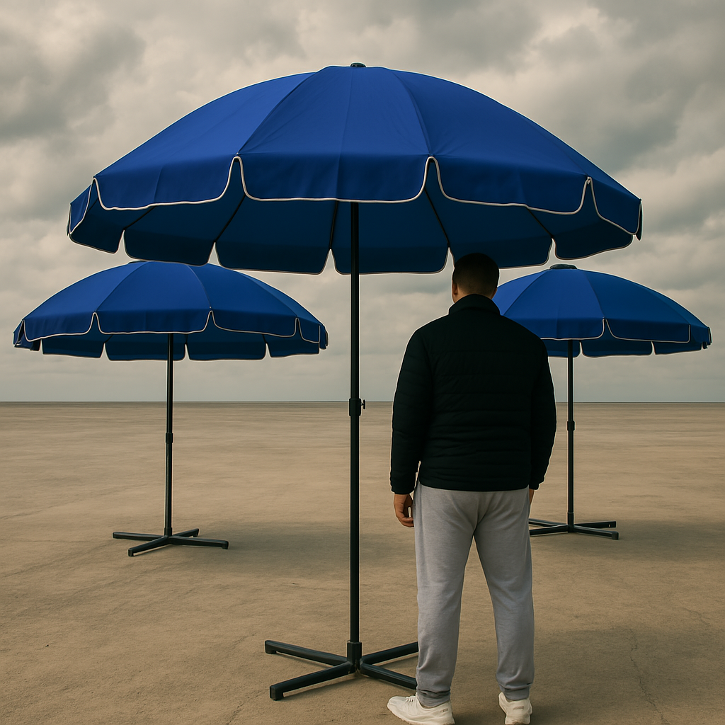 Професійна торгова парасолька KARAMAN 3,3м 16 спиць | Вітровий клапан УФ-захист Premium, фото 1