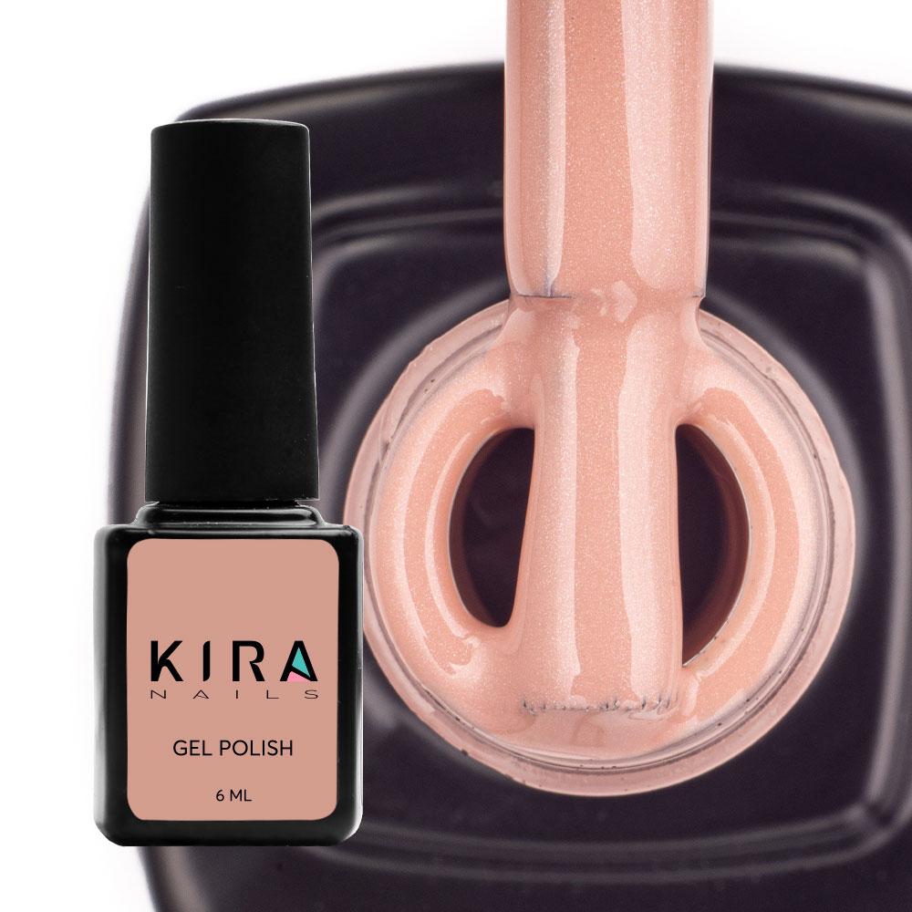 Гель-лак Kira Nails №045, 6 мл (темно-карамельний з дрібним шиммером)
