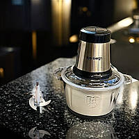 Чоппер Rainberg 1300Вт Мініблендер 2л Подрібнювач з нержавіючої сталі Подрібнювач 4 гострих леза К2