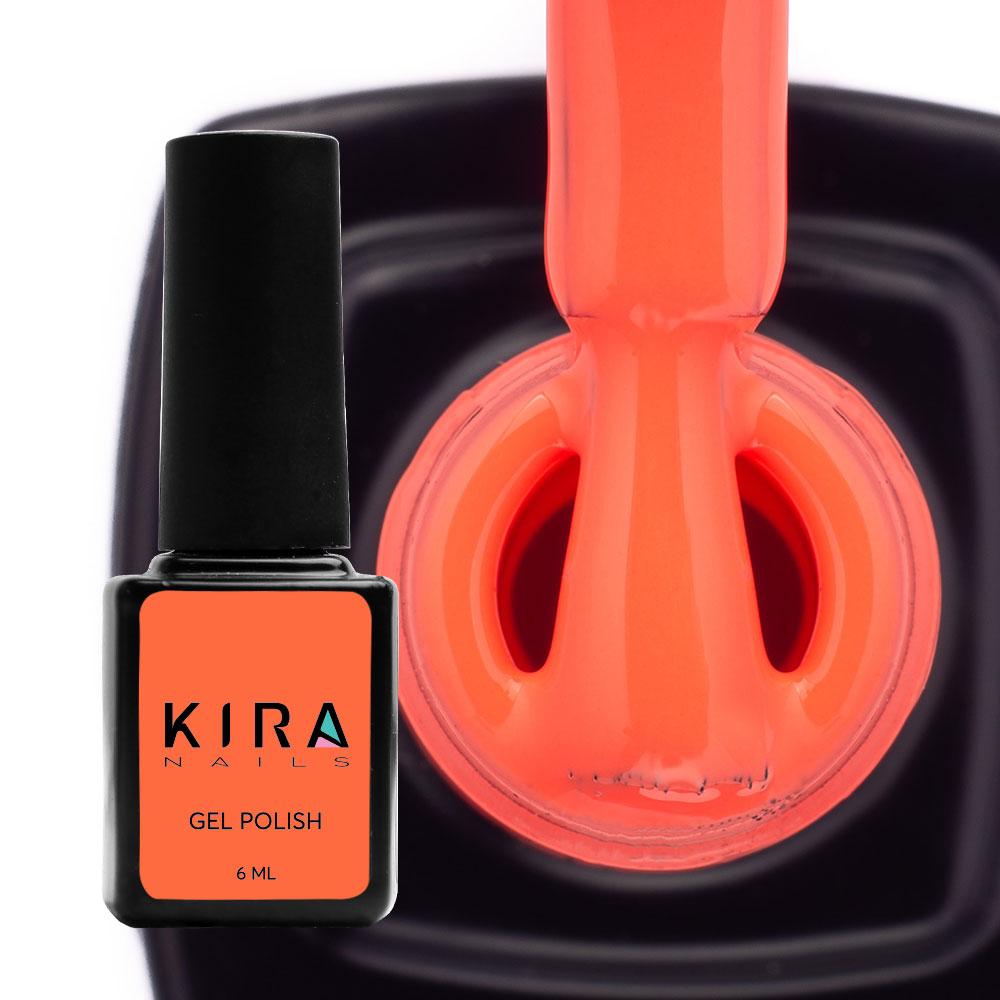 Гель-лак Kira Nails №107, 6 мл (морквяний, неоновий)