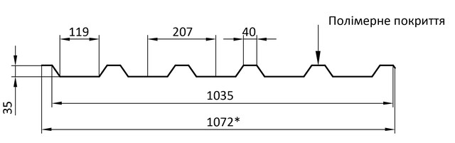 Профнастил ТПК ТП-35А Профнастил ТПК ТП-35А