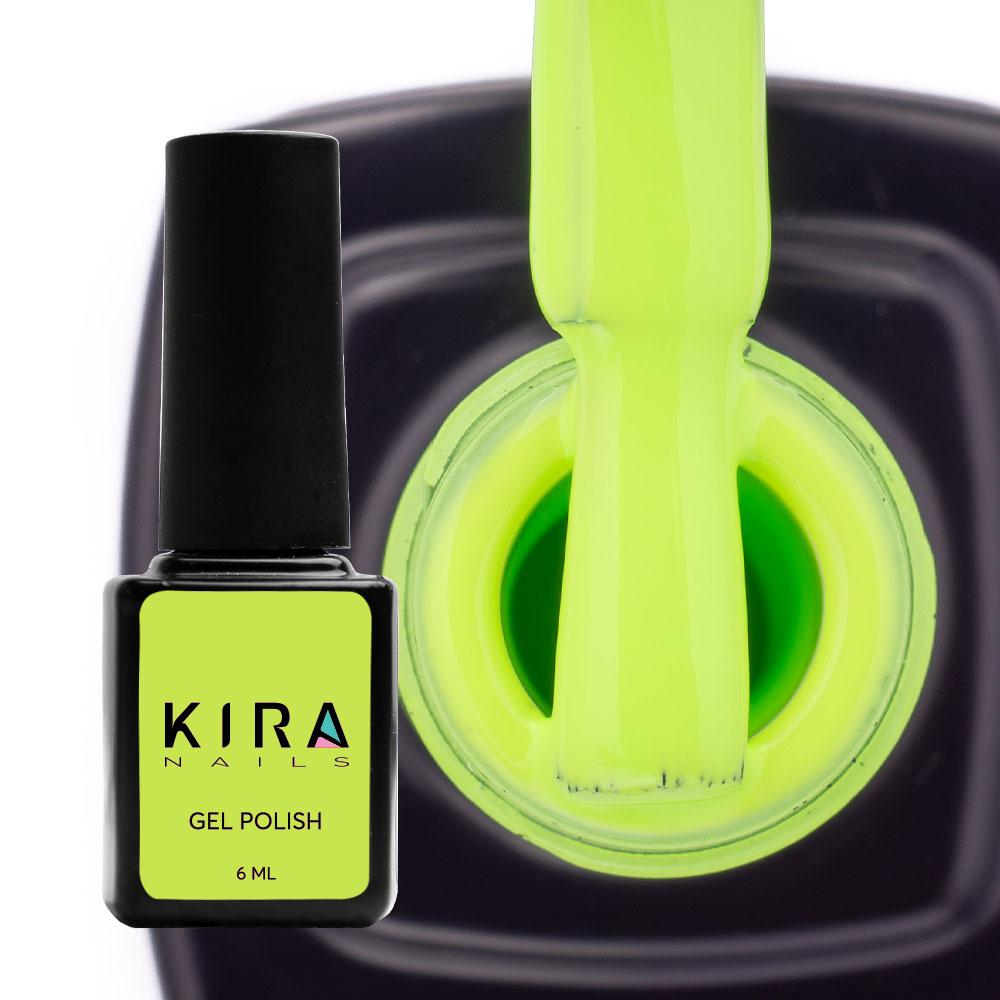 Гель-лак Kira Nails №123, 6 мл (світло-салатовий, неоновий)