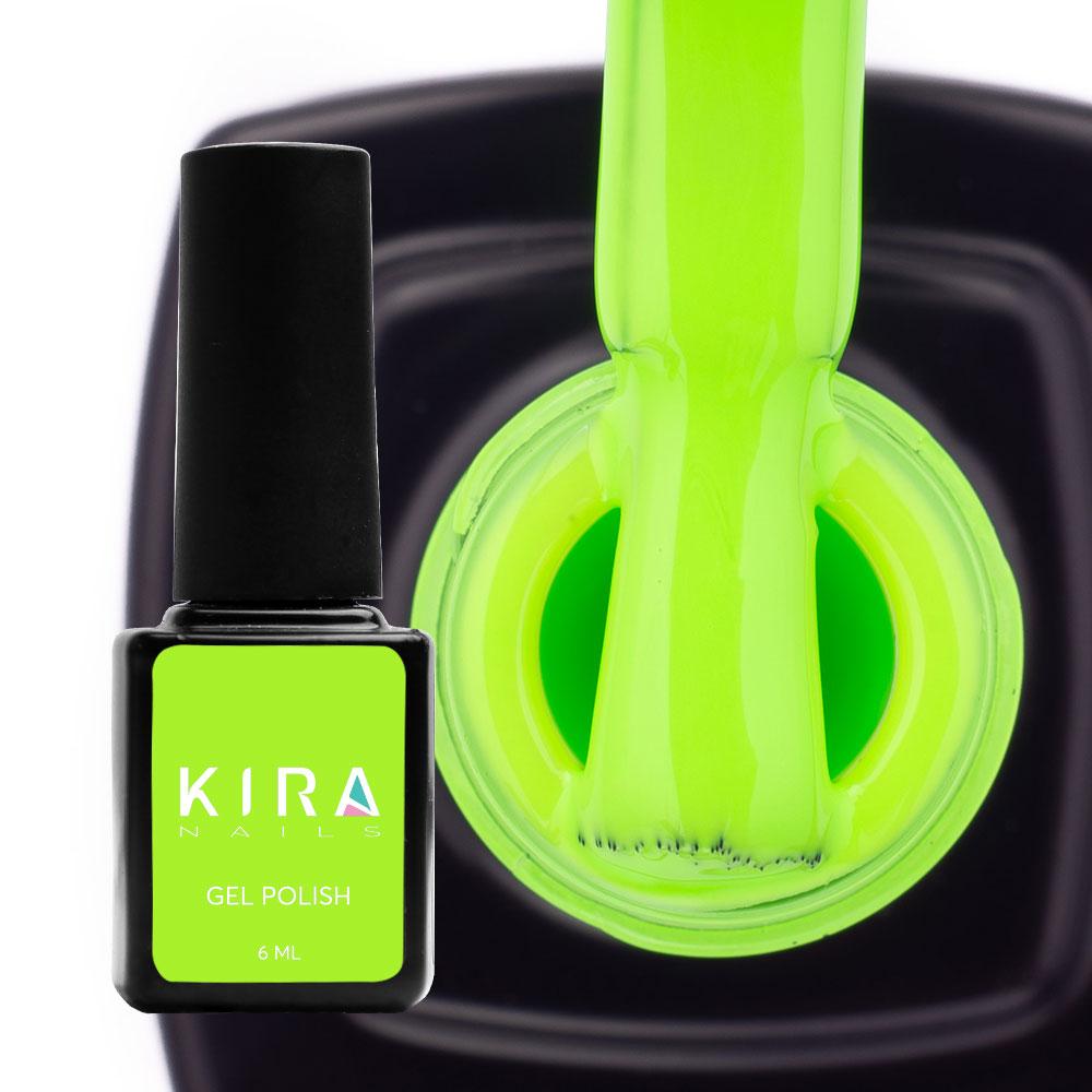Гель-лак Kira Nails №124, 6 мл (салатовий, неоновий)
