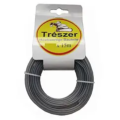 Волосінь мотокоси TRÉSZER 3,0 мм, 15 м квадрат армована