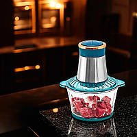 Компактний подрібнювач Rainberg 1300Вт Електроподрібнювач на 2л Чоппер 4 леза К2