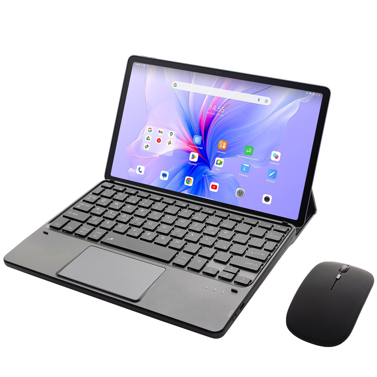 Клавіатура-підставка бездротова Smart Keyboard + Мишка для Blackview Tab Mega 1 Ukr+Eng Black, фото 1