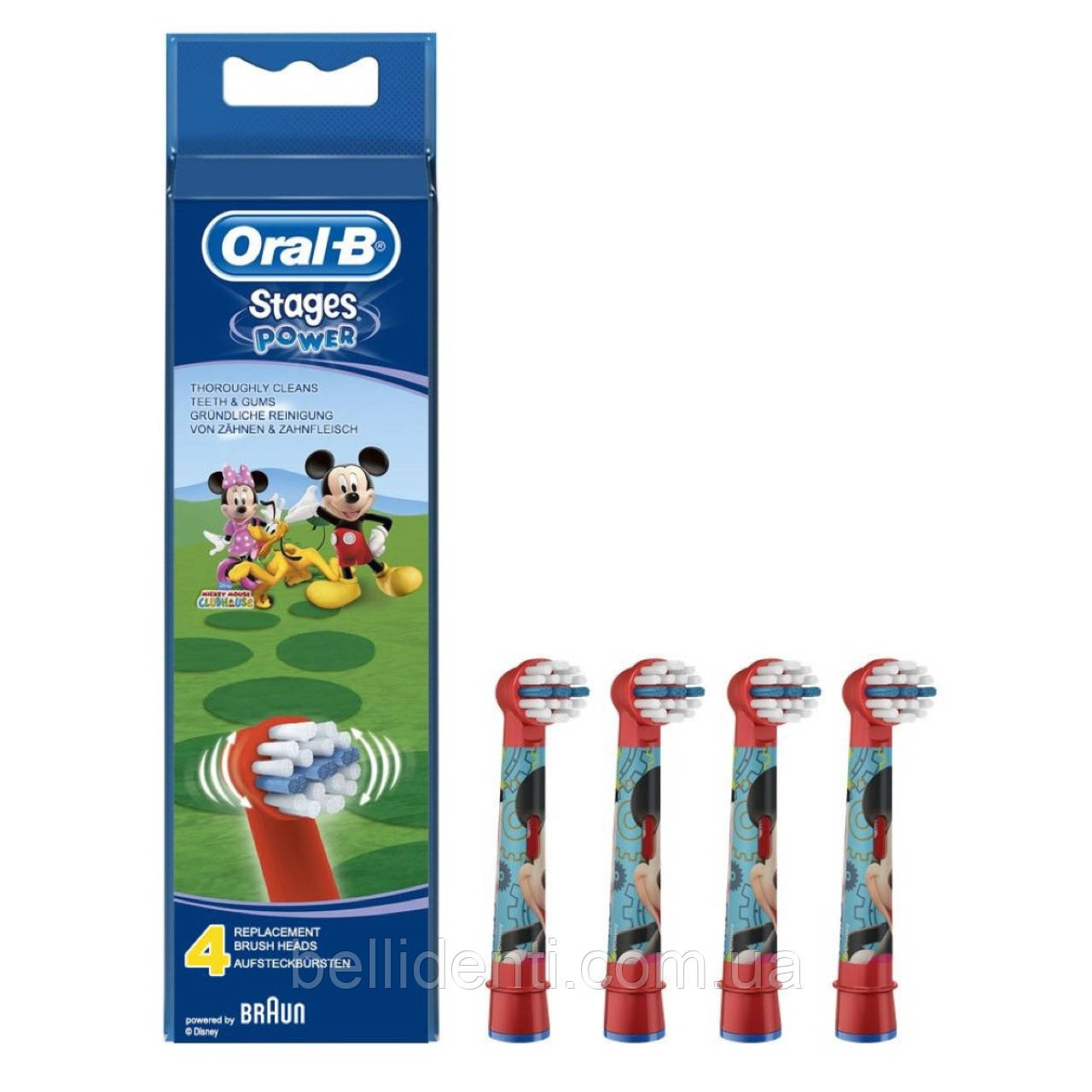 Насадки Oral-B Pro Kids 3+ Mickey Mouse, 4 шт