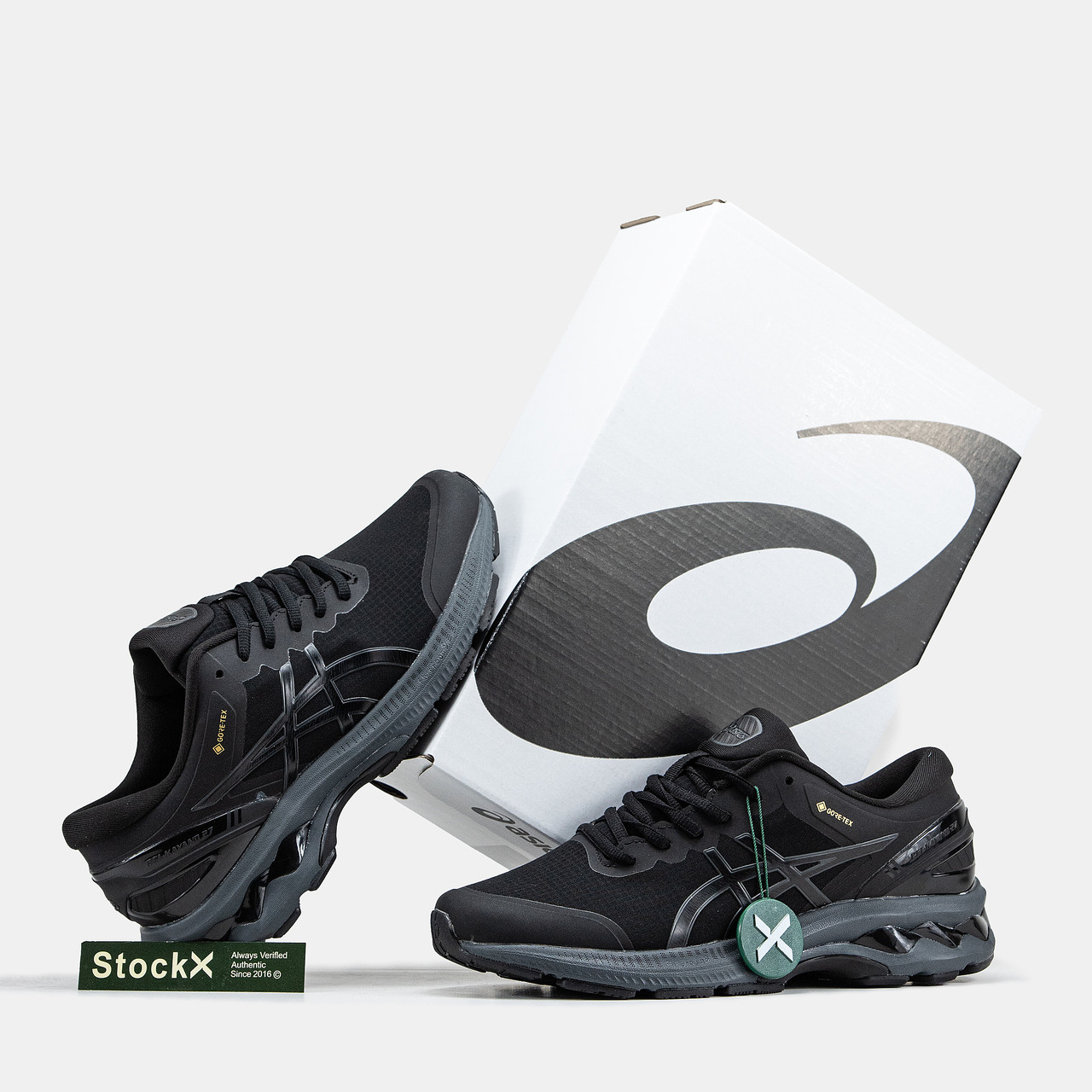 Кросівки чоловічі чорні Asics Gel-Kayano 27 Gore-Tex Black Grey (18206)
