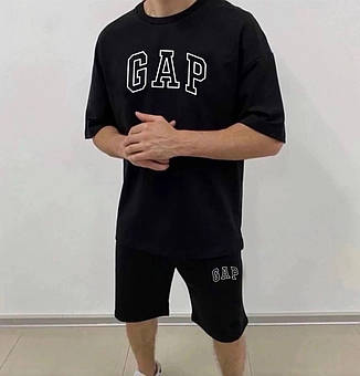 Костюм літній чоловічий (шорти/футболка), двунитка M(48-50) L(52-54) (5) беж1364-1698, фото 1