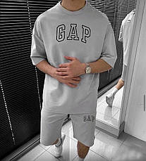 Костюм літній чоловічий (шорти/футболка), двунитка M(48-50) L(52-54) (5) беж1364-1698, фото 5