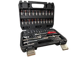 Набір інструментів 46 од., 1/4", 72 зуба, Cr-V STRONA