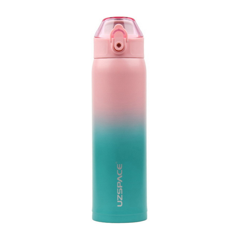 Термочашка Uzspace X4 Gradient Waterboottle 4201 (500 ml, pink/blue), фото 1