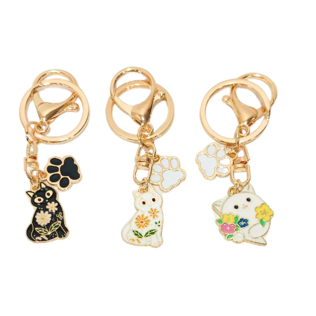 Брелок металевий Котик лапка 6 см No678-17, фото 1