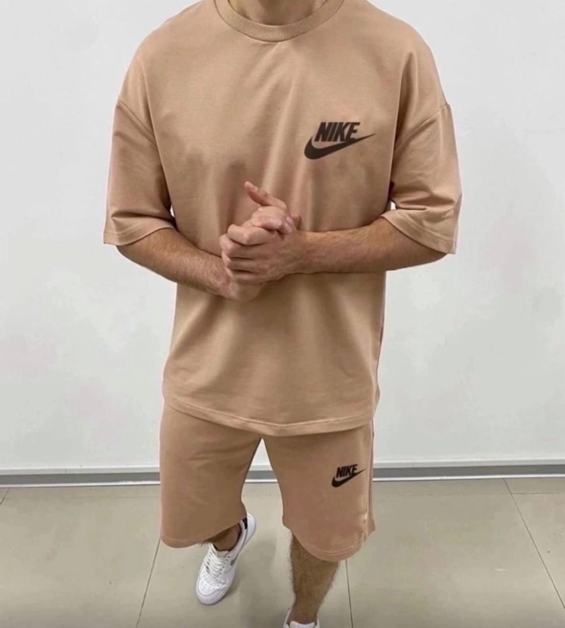 Костюм літній чоловічий (шорти/футболка), двунитка M(48-50) L(52-54) (5) беж1364-1691